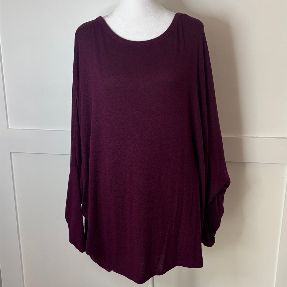 Maurices Burgundy Long Sleeve lightweight sweater in size XL